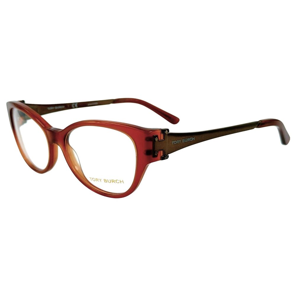 Tory Burch TY2077 Womens Plastic Eyeglass Frame 1678 Milky Amber 53-16